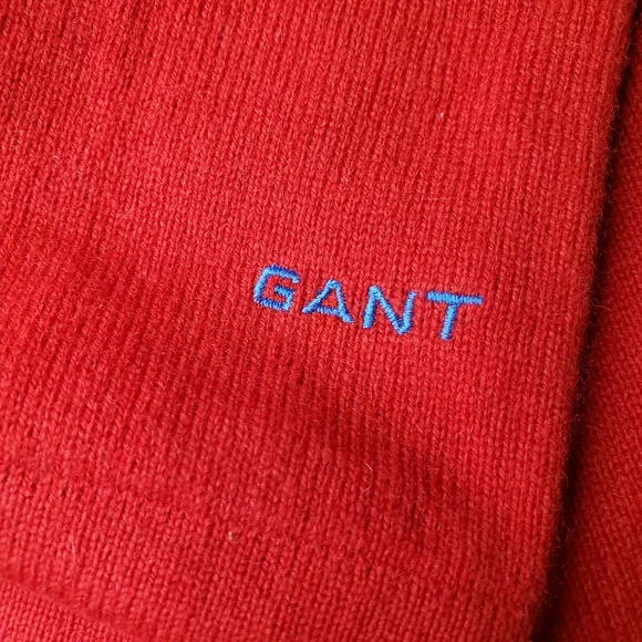 GANT | Men's apple-red long-sleeve cashmere-blend sweater. Size XL. - Picture 3 of 5